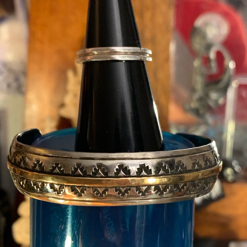 Indigenous Detail Cuff & Semi Matching Ring